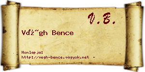 Végh Bence névjegykártya